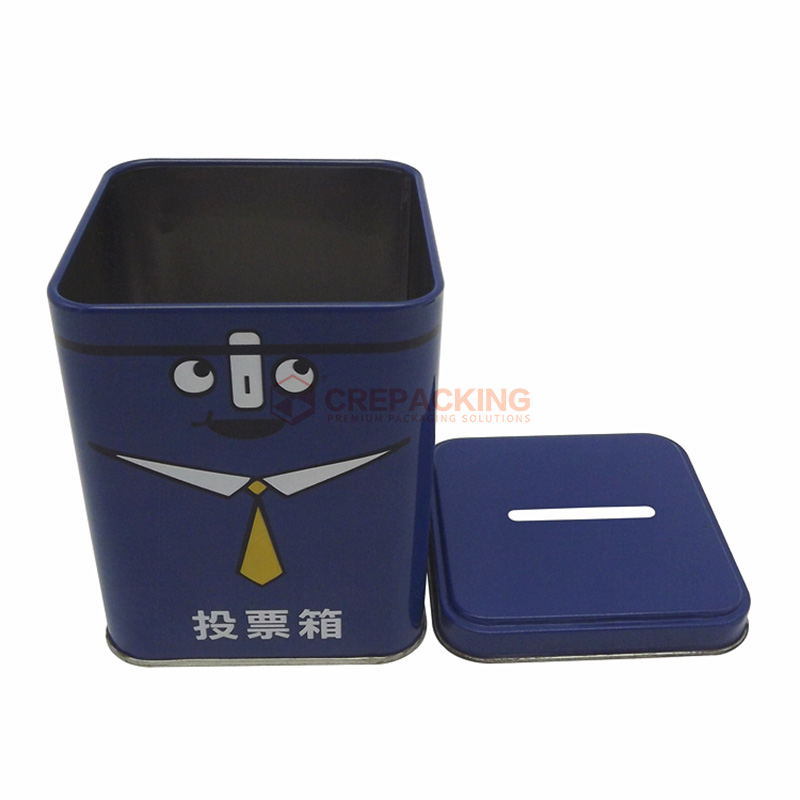 Piggy Bank Tin Box - Money Jar/Box of Square Shape