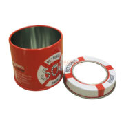 Round Tin box with window