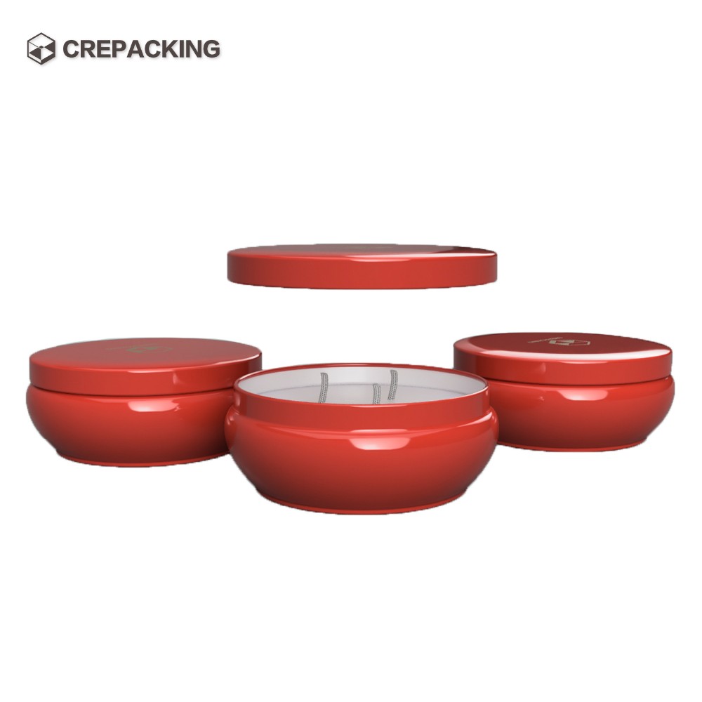 Round vessel for scented candle