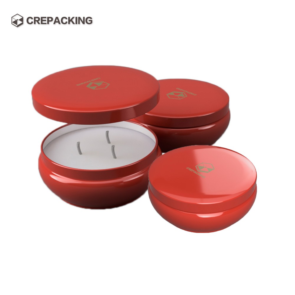 Round vessel for scented candle