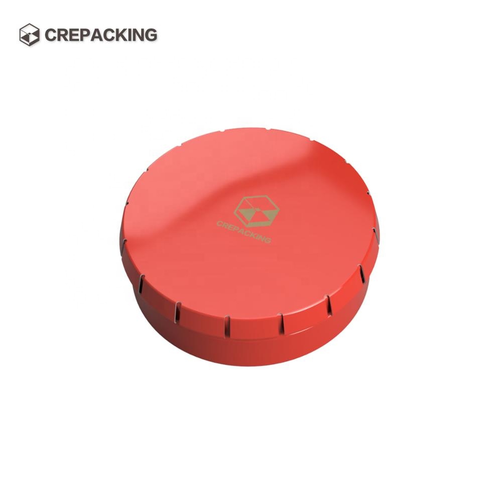 Round Metal Tin Box Medicent Tin Box
